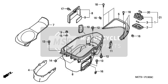 Honda FJS600D 2004 Scatola bagagli per un 2004 Honda FJS600D